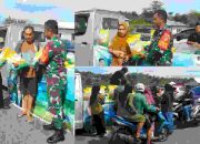 Babinsa Kwandang Dampingi Penyaluran Beras Murah SPHP di Pasar Minggu