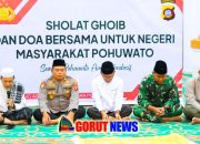 Dandim Pohuwato, Forkopimda, dan Ojol Gelar Sholat Ghoib untuk Negeri