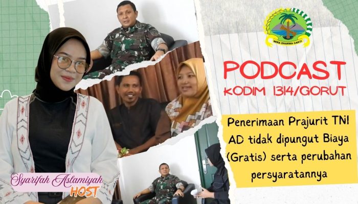 Dandim 1314/Gorut Gelar Podcast Bersama Orang Tua Siswa Tamtama Gelombang II TA 2025