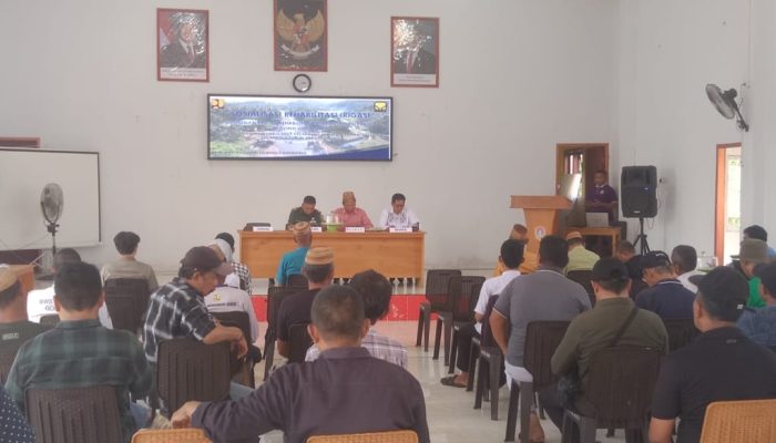 Danramil Jony Siby Hadiri Sosialisasi Irigasi di Tolite Jaya Tolinggula