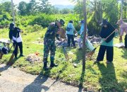 Kodim 1314/Gorut Gelar Karya Bakti Bersihkan Pasar di Kwandang