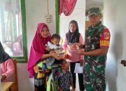 Babinsa Koramil Sumalata Dampingi Posyandu Bulanan di Desa Pulohenti
