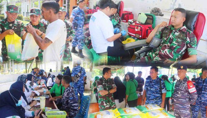 Kodim Gorut Bersama Satrad dan Lanal Hadirkan Bazar Murah Dalam Rangka HUT TNI ke-80