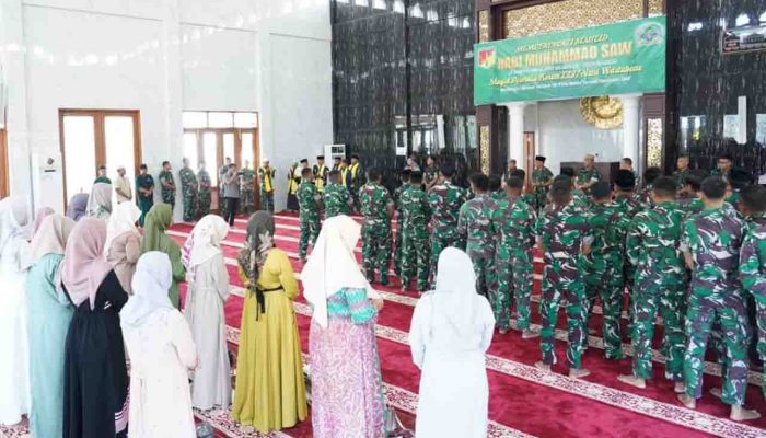 Korem 133/NW Gelar Peringatan Maulid Nabi, Ajak Prajurit Teladani Akhlak Rasulullah