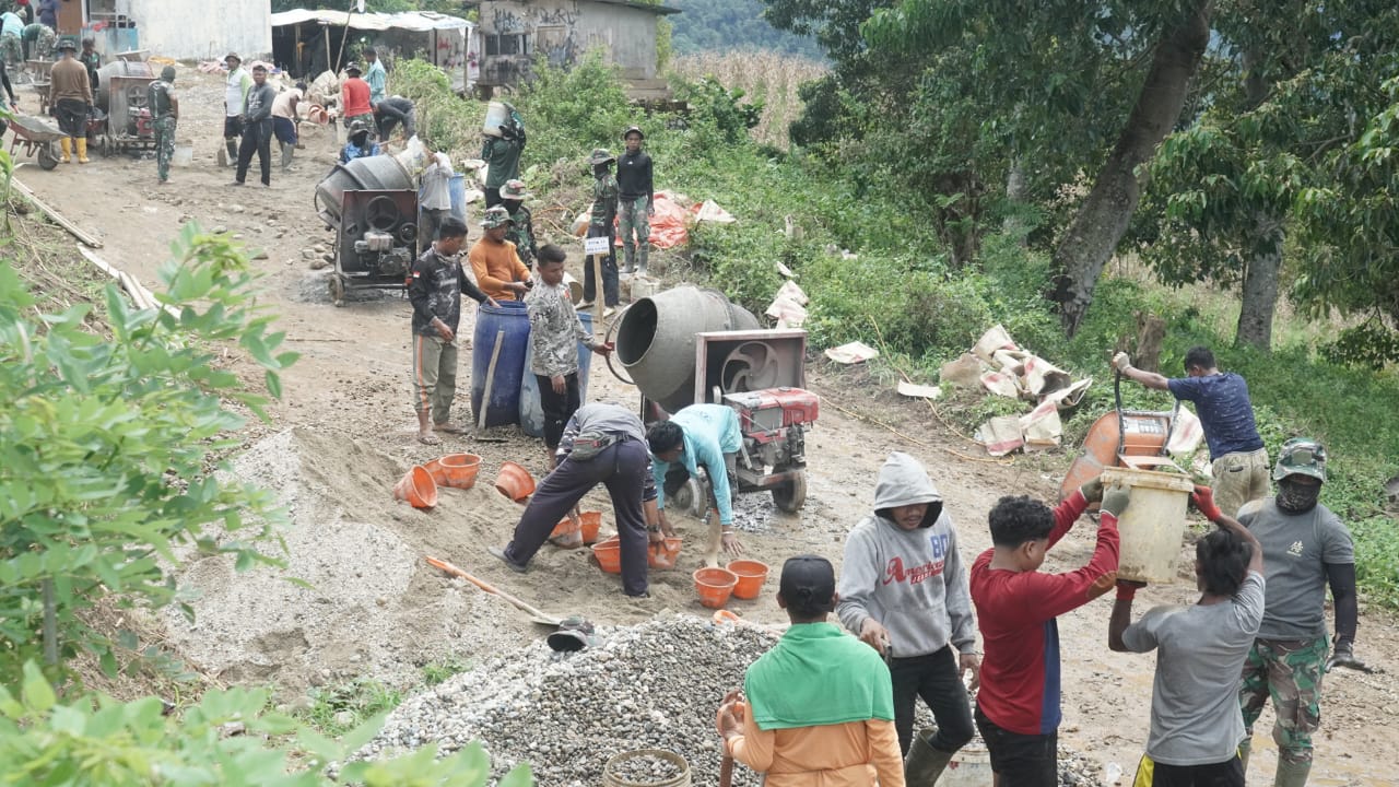 TMMD Kodim 1315/KG Tuntaskan 55 Persen Pembangunan Jalan di Tonala, Akses Ekonomi Mulai Terbuka