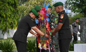 Kasrem 133/NW Pimpin Ziarah Peringati Hari Juang TNI AD, Kobarkan Semangat Prajurit Jaga NKRI