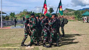 Korem 133/NW Serahkan Simbol YWPJ Peringati Hari Juang Infanteri ke-77