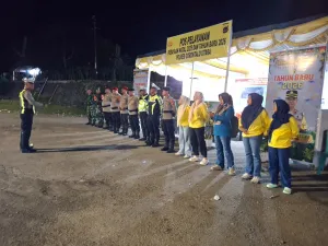 Kodim 1314/Gorut Bersama Polri Siaga di Pos Pelayanan Nataru Pontolo Atas