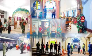 Personel Kodim 1314/Gorontalo Utara Amankan Ibadah Malam Natal 2025