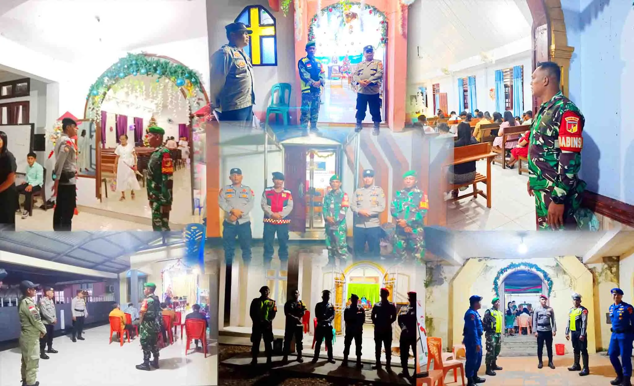 Personel Kodim 1314/Gorontalo Utara Amankan Ibadah Malam Natal 2025