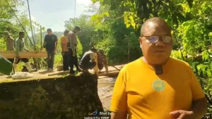 Satu Bulan Jembatan Molalahu Ambruk, Kades Haris Habi Gandeng Brimob Percepat Perbaikan