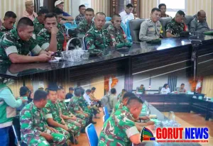 Kodim 1314 Gorut Hadiri Vicon Panen Raya Umumkan Swasembada Pangan Nasional