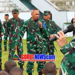 Pangdam XIII/Merdeka Tinjau Marsalling Area Yon TP 915/Bitu’o