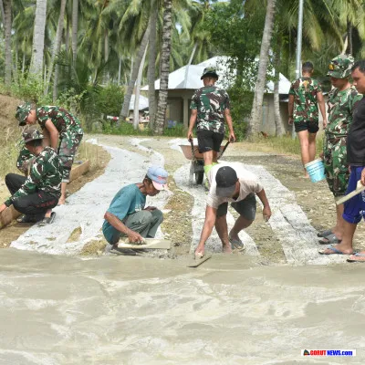 Jalan Rabat Beton TMMD 128: Solusi Mobilitas Aman Bagi Warga Boalemo di Musim Hujan