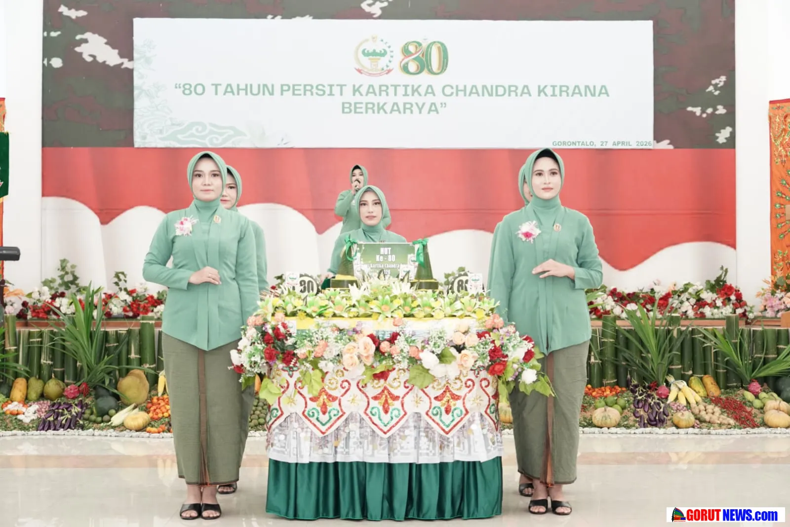 Korem 133/Nani Wartabone Gelar Peringatan Hari Ulang Tahun Ke-80 Persit Kartika Chandra Kirana Tahun 2026
