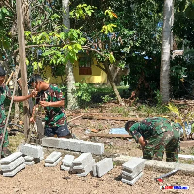 TNI Manunggal Membangun Desa: Memahat Senyum di Wajah Boalemo Melalui Bedah Rumah