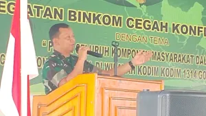 Kodim 1314 Gorontalo Utara Gelar Binkom Guna Mencegah Potensi Konflik Sosial Masyarakat