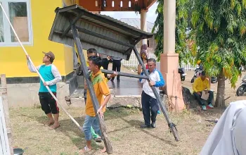 Sambut HUT ke-19 Gorontalo Utara, PGRI Cabang Anggrek Benahi Kantor Korwil Pendidikan