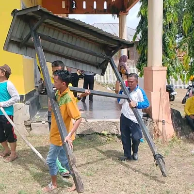 Sambut HUT ke-19 Gorontalo Utara, PGRI Cabang Anggrek Benahi Kantor Korwil Pendidikan