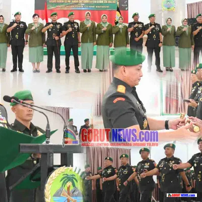Danrem 133/NW Pimpin Sertijab Kasiops, Dandim 1304/Gorontalo, dan Dandim 1316/Boalemo