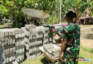 Satgas TMMD 128 Kodim 1316/Boalemo Genjot Infrastruktur Desa Hutamonu