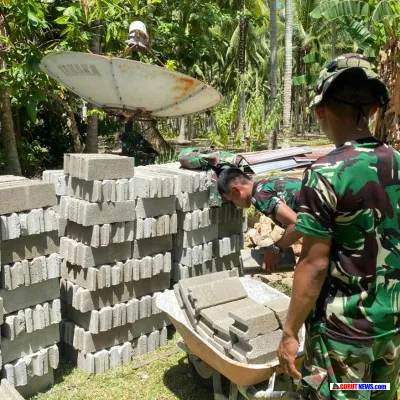 Satgas TMMD 128 Kodim 1316/Boalemo Genjot Infrastruktur Desa Hutamonu