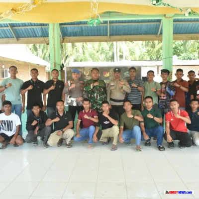 Satgas TMMD Ke-128 dan Polsek Botumoito Sosialisasi Bahaya Narkoba di Desa Hutamonu