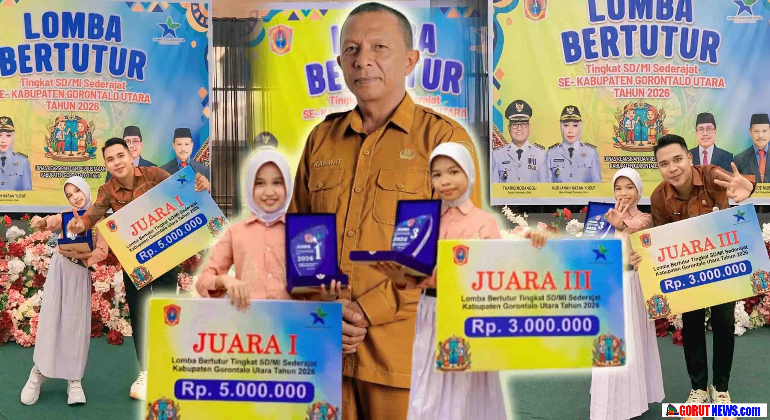 Siswa SDN 8 Kwandang Raih Juara I dan III Lomba Bertutur Tingkat Gorontalo Utara 2026
