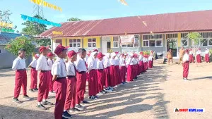 Upacara Perdana Siswa Baru SDN 16 Anggrek Jadi Awal Pembentukan Karakter