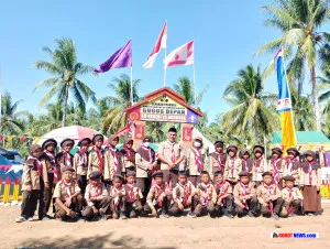 HUT Pramuka ke-65, SDN 16 Anggrek Ikuti Pembukaan Perkemahan di Lapangan Helumo