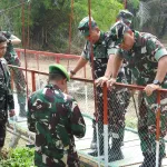 Kasdam XIII/Merdeka Tinjau Konstruksi Jembatan Garuda Sigaso Gorontalo Utara