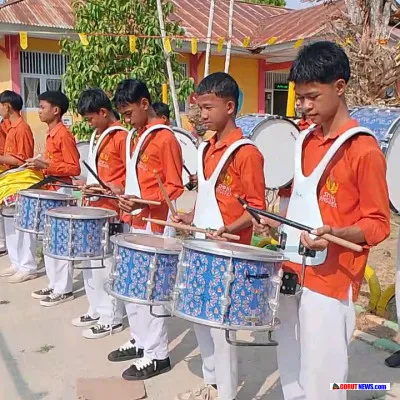 Aksi Memukau Marching Band Suara Cantika SMPN 1 Anggrek Tutup Apel Korpri Kecamatan