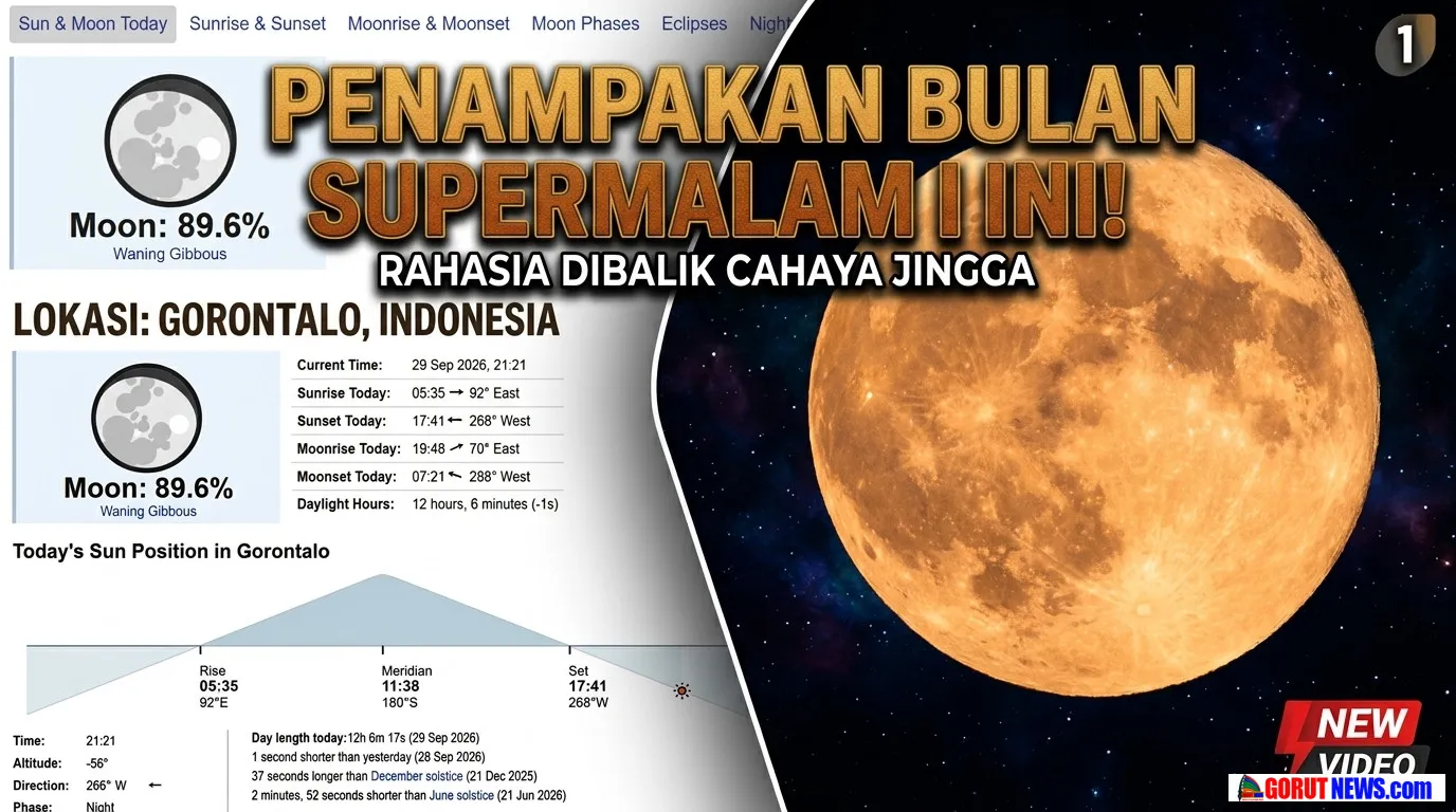 Bulan di Langit Gorontalo Tak Lagi Purnama, Mulai Tampak Meredup