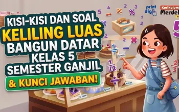 Kisi-Kisi dan Soal Keliling Luas Bangun Datar Kelas 5 Semester Ganjil