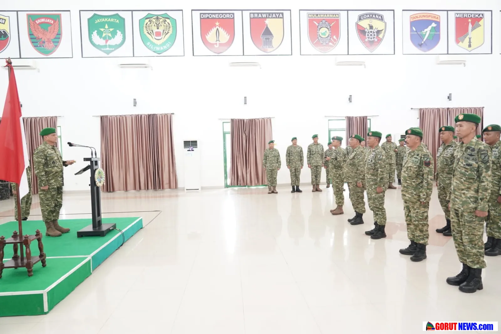 Korem 133/Nani Wartabone Gelar Kenaikan Pangkat dan Wisuda Purnawira