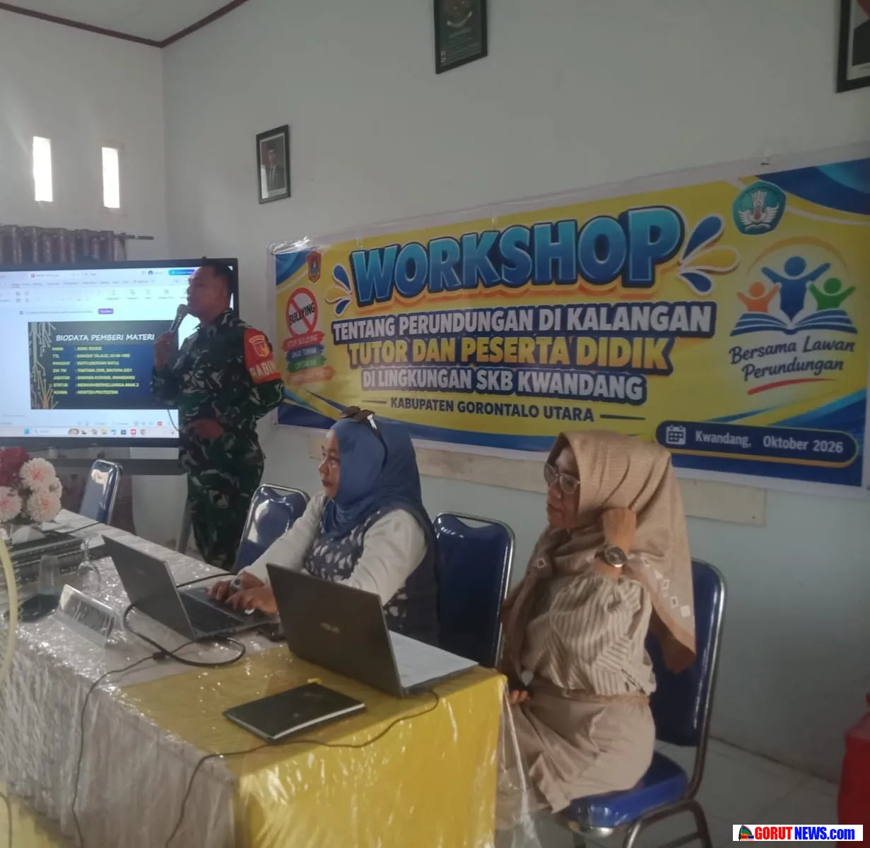 Babinsa Koramil 1314-01 Kwandang Jadi Moderator Workshop Antiperundungan di SKB
