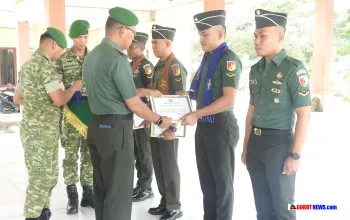 Kasdim 1313/Pohuwato Tekankan Loyalitas Prajurit dalam Korps Raport