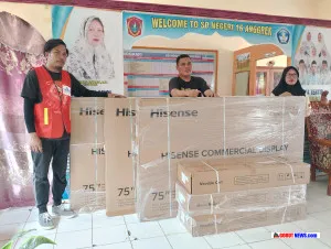 Terima 3 Unit Papan Interaktif Digital, SDN 16 Anggrek Siap Wujudkan Pembelajaran Berbasis Teknologi