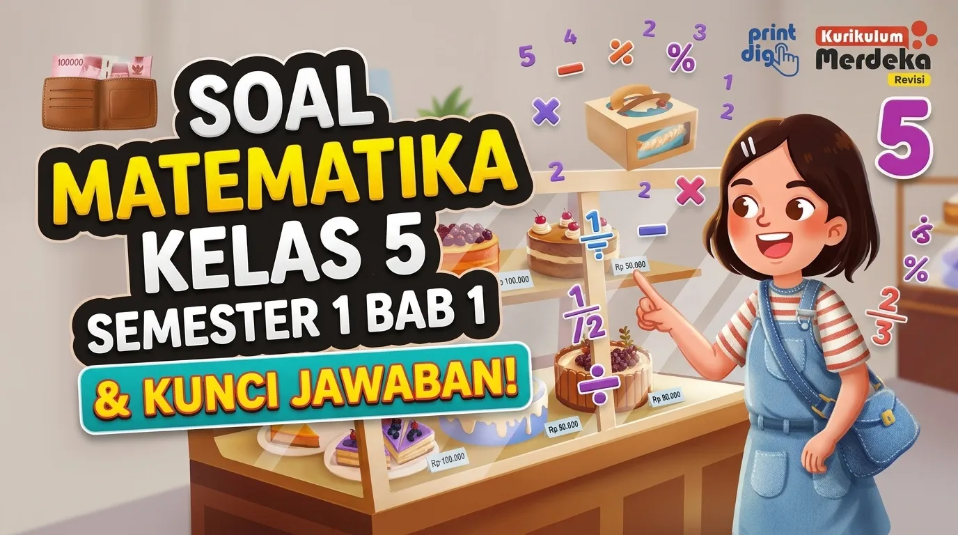 Soal Matematika Kelas 5 Semester 1 Bab 1 dan Kunci Jawaban
