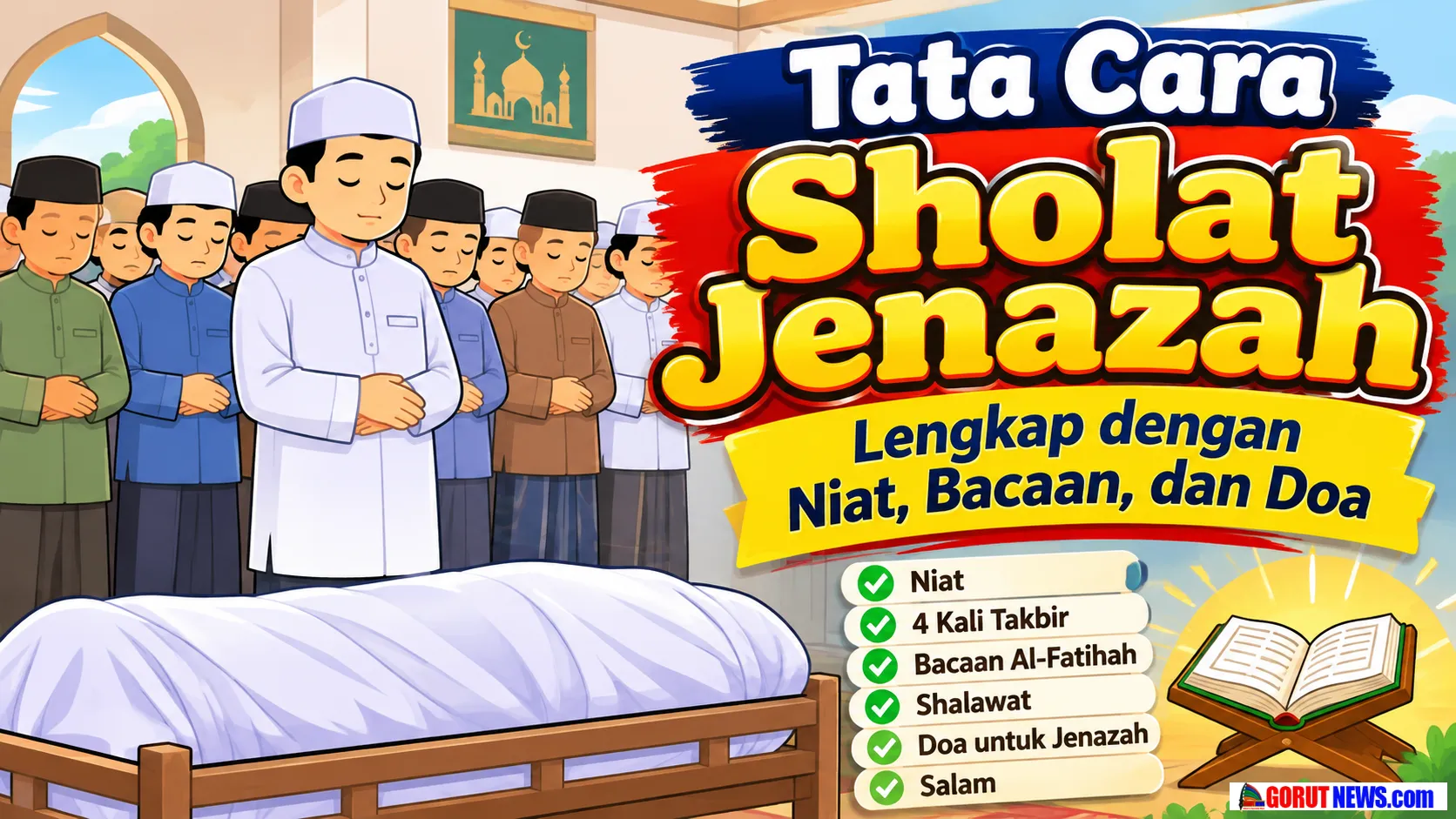 Tata Cara Sholat Jenazah, Lengkap dengan Niat, Bacaan, dan Doa