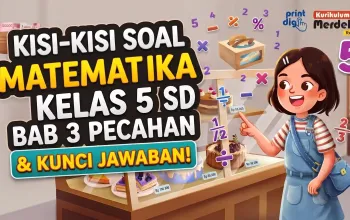 Kisi-kisi Soal Matematika Kelas 5 SD Bab 3 Pecahan & Kunci Jawaban