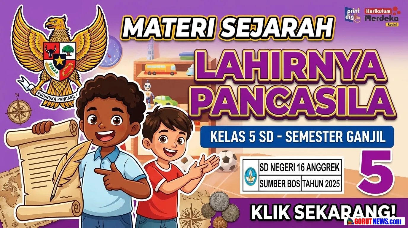 Download Kisi-Kisi, Soal, dan Kunci Jawaban Pancasila Kelas 5 Fase C